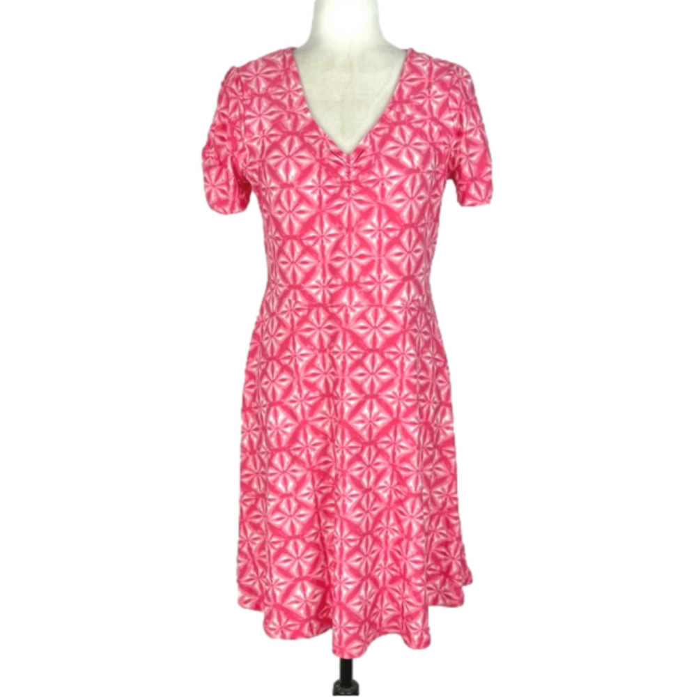 2Dye4 pink fit and flare dress